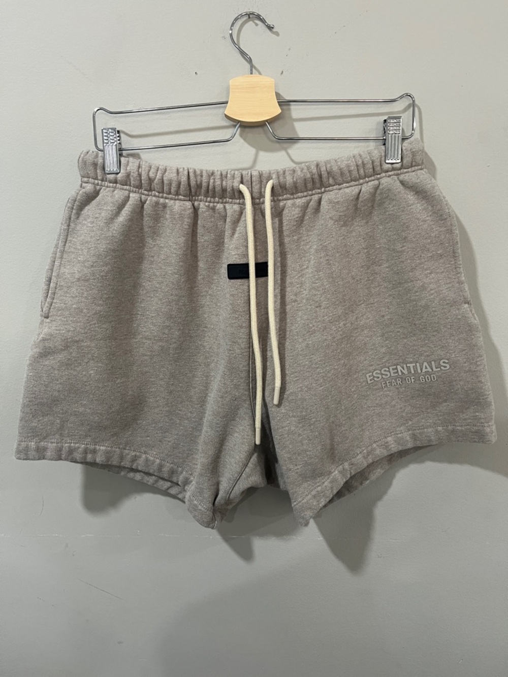 Essentials Fear Of God Beige Terry Elastic-Waist Shorts